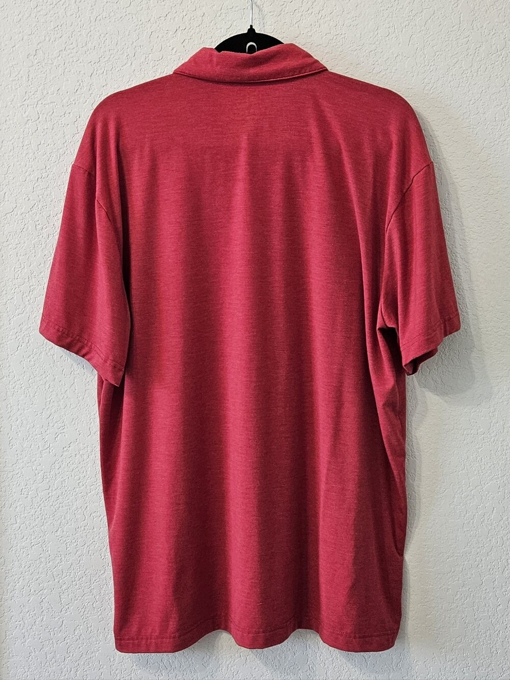 George Men’s Crimson Polo with Black Chest Stripes - Picture 5 of 5